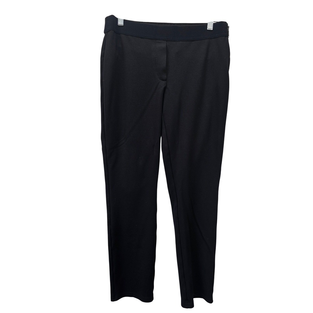 White House Black Market The Skinny Ankle Pants Black Side Zip Trousers Womens 8